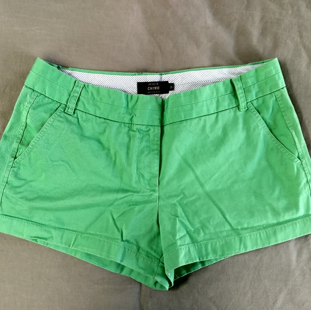 J. Crew Women's Light Green Chino Shorts Size 12